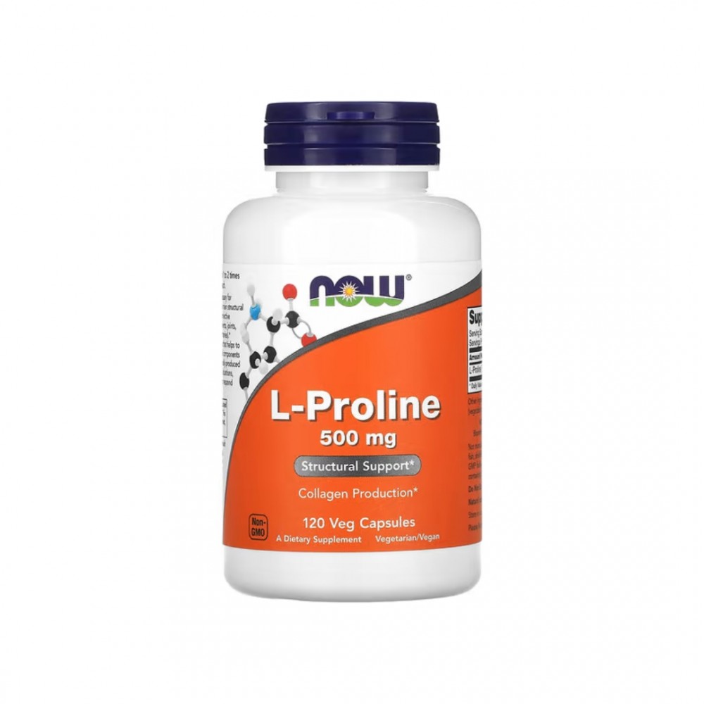 L-PROLINE 500 MG 120 CAPS - NOW FOODS